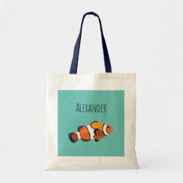Bolso De Tela Nombre de niños pez payaso personalizado 