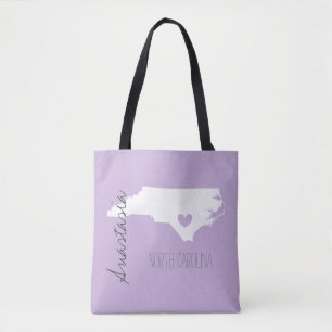 Bolso De Tela Nombre de personalización del mapa del estado de 