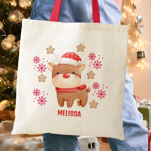Bolso De Tela Nombre de reno rojo recortado (Subido por el creador)