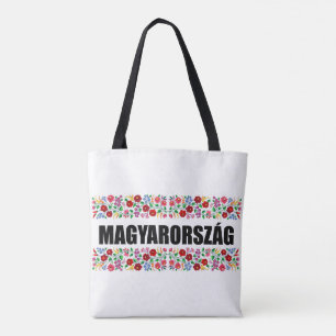 Bolso De Tela nombre de símbolo de país hungría texto folk motif