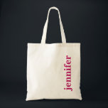 Bolso De Tela Nombre de tipografía moderna de corte<br><div class="desc">Esta tipografía moderna y bonita es perfecta para una dama de honor, una fiesta de soltera o incluso para bodas. Y asegúrate de conseguirlo tú mismo — ¡no dejes a la novia fuera! Personaliza con el nombre que elijas. El color del tipo de letra puede cambiarse para que se ajuste...</div>