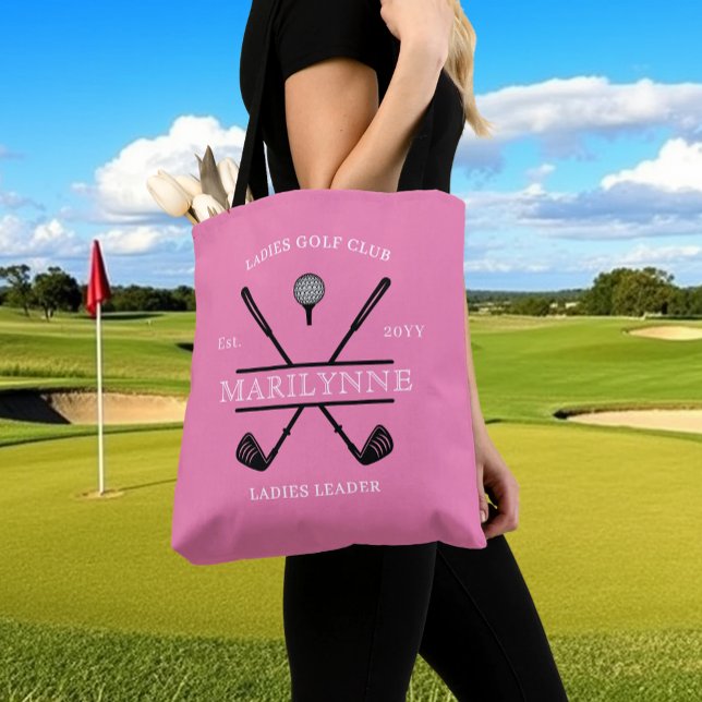 Bolso De Tela Nombre del club de golf de las damas rosadas (Subido por el creador)