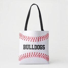 Bolso De Tela Nombre del equipo de béisbol grande Personalizado 