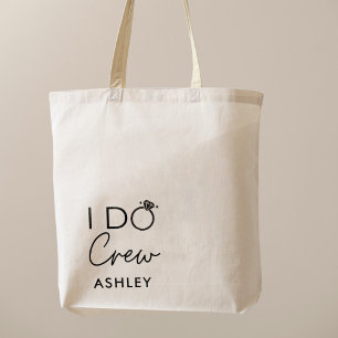 Bolso De Tela Nombre del Favor de Despedida de Soltera de I Do C