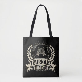 Bolso De Tela Nombre del jugador de Badminton personalizado Racq