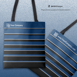 Bolso De Tela Nombre del logotipo de la pequeña empresa Código Q