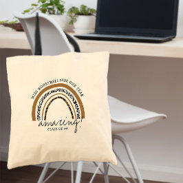 Bolso De Tela Nombre del maestro Clase increíble Estampado de le