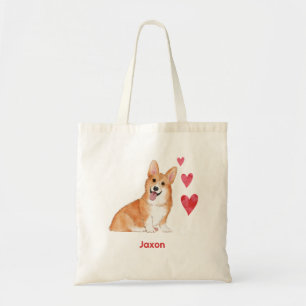 Bolso De Tela Nombre del Mascota de Pembroke Welsh Corgi Persona