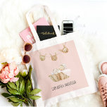 Bolso De Tela Nombre del niño rosado del Pastel de Belleza Moder<br><div class="desc">Nombre del niño rosado del Pastel de Belleza Moderna</div>