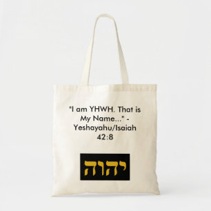 Bolso De Tela Nombre del Tote/bolsa YHWH