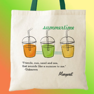 Bolso De Tela Nombre del Tote de presupuesto de algodón en Summe