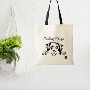 Bolso De Tela Nombre editable Aussie Tote Bag   Perro australian