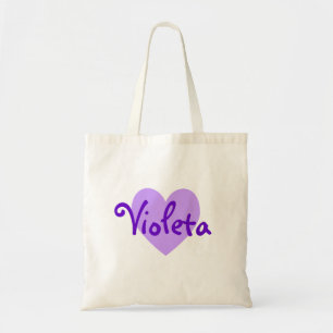 Bolso De Tela Nombre en morado