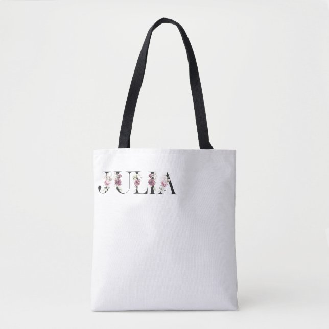 Bolso De Tela Nombre Julia (Anverso)