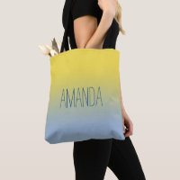 Nombre manuscrito de degradado amarillo a azul mod