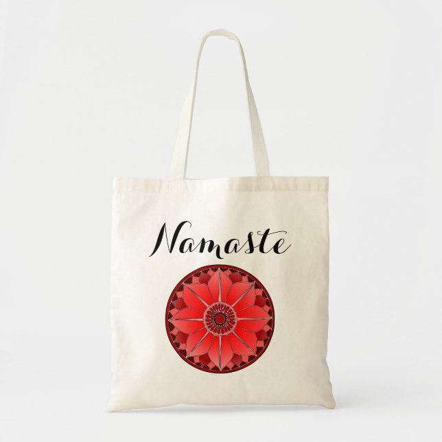 Bolso De Tela Nombre moderno Mandala roja (Frente)