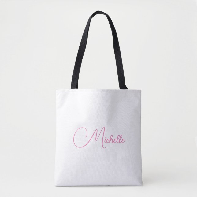 Bolso De Tela Nombre moderno y profesional de la escritura a man (Anverso)
