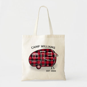 Bolso De Tela Nombre Monograma de guarnición negra roja del carr