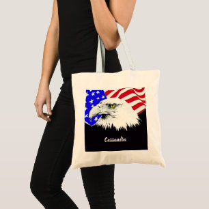 Bolso De Tela Nombre o presupuesto personalizado de la bandera e