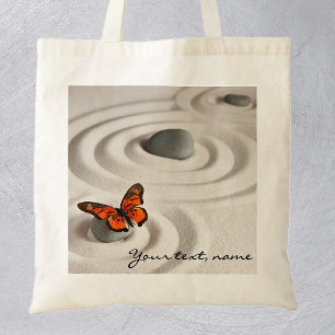 Bolso De Tela Nombre o texto, Zen Garden Monarch Mariposa