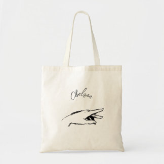 Bolso De Tela Nombre personalizado Artsy Hand Tote Bag