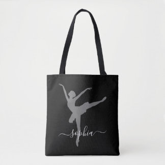 Bolso De Tela Nombre personalizado Ballerina Tote Bag