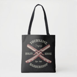 Bolso De Tela NOMBRE personalizado Barber Straight Razor Barbers