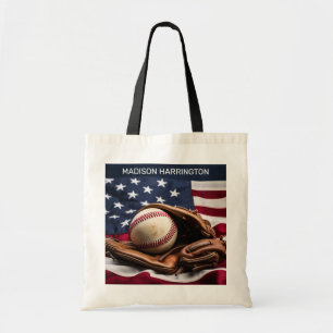 Bolso De Tela Nombre personalizado Béisbol americano