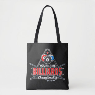 Bolso De Tela NOMBRE Personalizado Billiards 8 Ball Pool Cue Rac