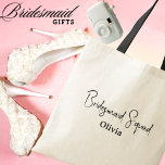 Bolso De Tela Nombre personalizado,Boda de la dama de honor de s<br><div class="desc">Presentamos nuestra "Bridesmaid Squad" Personalizada Tote Bag - la combinación perfecta de estilo, practicidad y sincera apreciación. Diseñada con amor y elegancia, esta moderna bolsa de tote incluye "Bridesmaid Squad" en un hermoso tipo de letra de guión y puede ser personalizada con el nombre de su dama de honor, convirtiéndolo...</div>