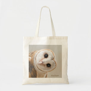 Bolso De Tela Nombre personalizado Búho de barra de corte