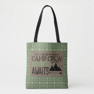 Bolso De Tela NOMBRE personalizado Cabina Camping Adventure