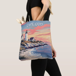 Bolso De Tela Nombre personalizado Cabo Cod Massachusetts