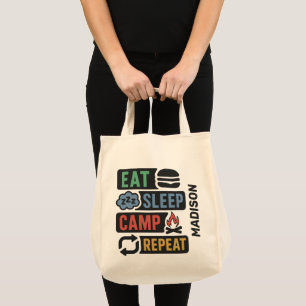 Bolso De Tela Nombre Personalizado Camping