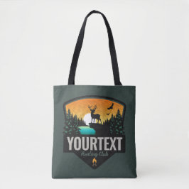 Bolso De Tela NOMBRE Personalizado Caza de alce Atardecer salvaj