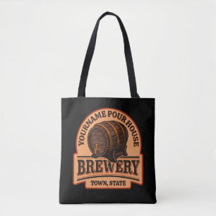 Bolso De Tela NOMBRE personalizado Cervecería de carne de roble 