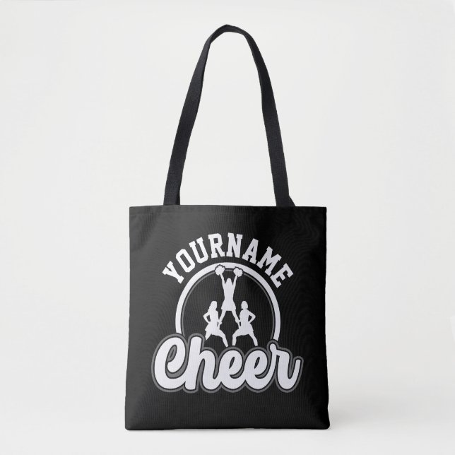 Bolso De Tela NOMBRE Personalizado Cheer equipo Varsity CheerLea (Anverso)