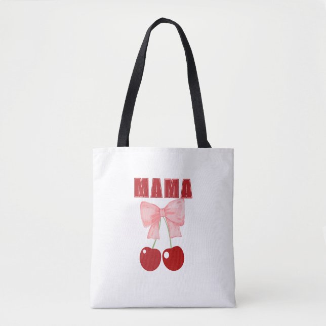 Bolso De Tela Nombre personalizado, Coquette de arándanos rosas  (Anverso)