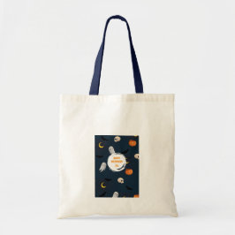 Bolso De Tela Nombre personalizado Dark Happy Halloween Cute