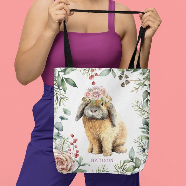 Bolso De Tela Nombre personalizado de Conejo de Conejo de Conejo (Subido por el creador)