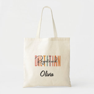 Bolso De Tela Nombre personalizado de dietista registrado