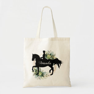 Bolso De Tela Nombre personalizado de equitación ecuestre perso