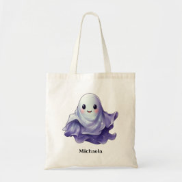 Bolso De Tela Nombre personalizado de fantasma de Halloween