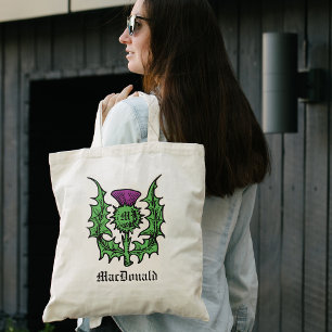 Bolso De Tela Nombre personalizado de fragmento escocés