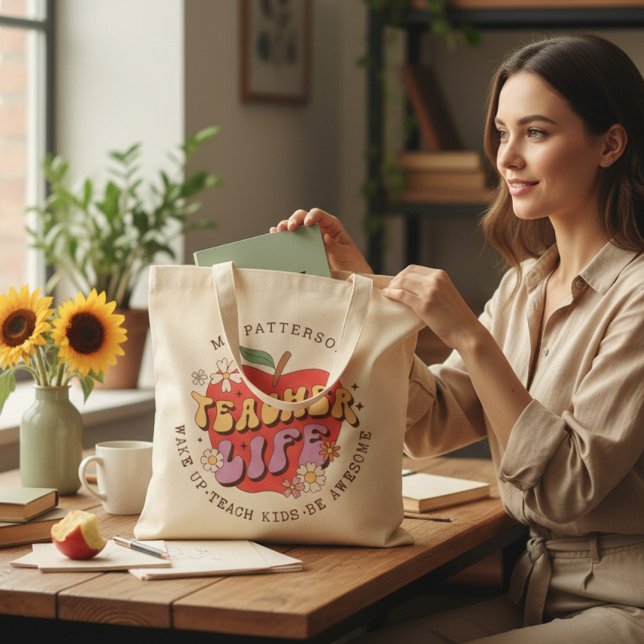Bolso De Tela Nombre personalizado de la escuela de aprendizaje  (Subido por el creador)