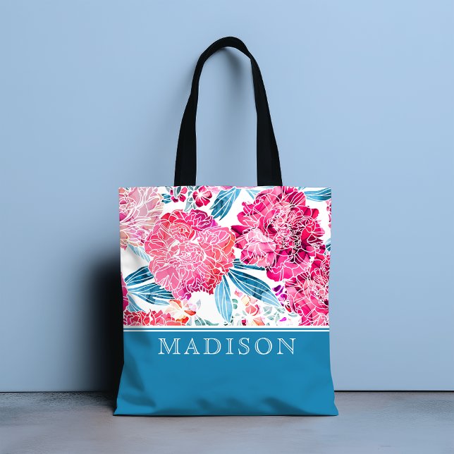 Bolso De Tela Nombre personalizado de la Moda del patrón floral  (Subido por el creador)