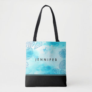 Bolso De Tela Nombre personalizado de la playa