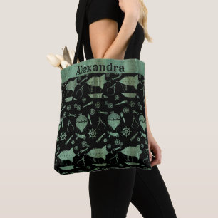 Bolso De Tela Nombre personalizado de las aeronaves Steampunk Ve