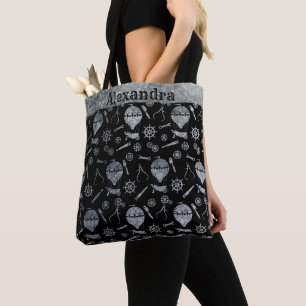 Bolso De Tela Nombre personalizado de los globos de zinc platead