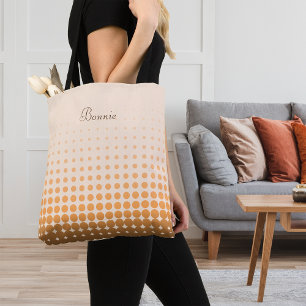 Bolso De Tela Nombre personalizado de puntos de polka degradados